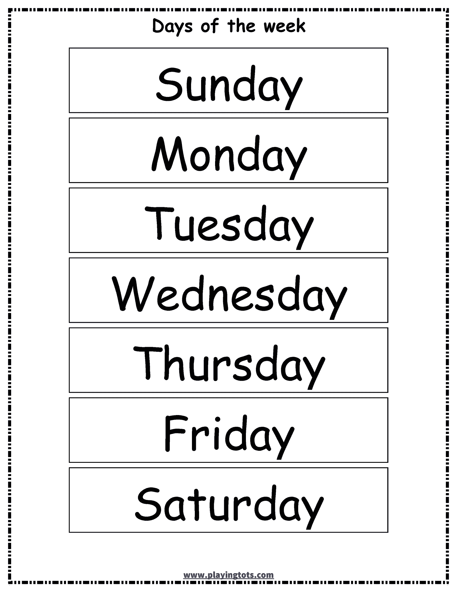 days-of-the-week-chart-worksheets-worksheetscity