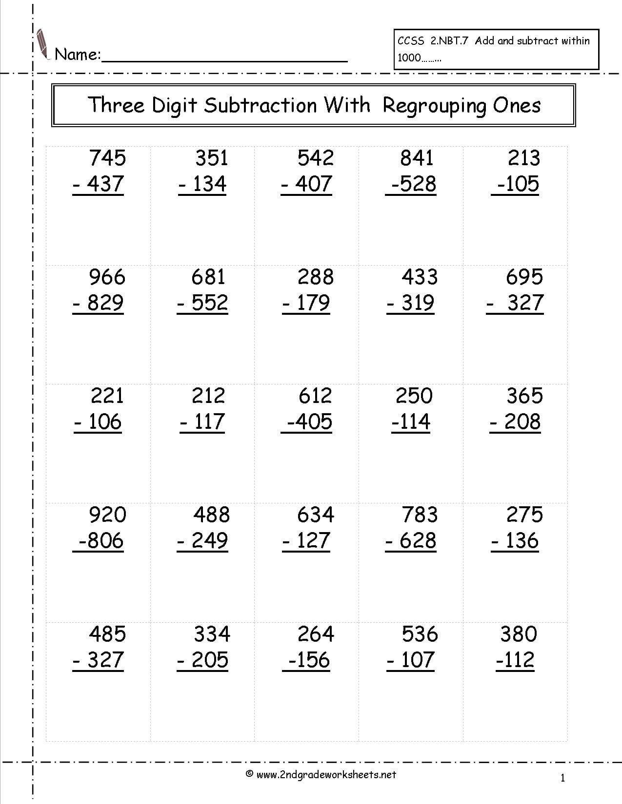 browse printable subtraction worksheets education