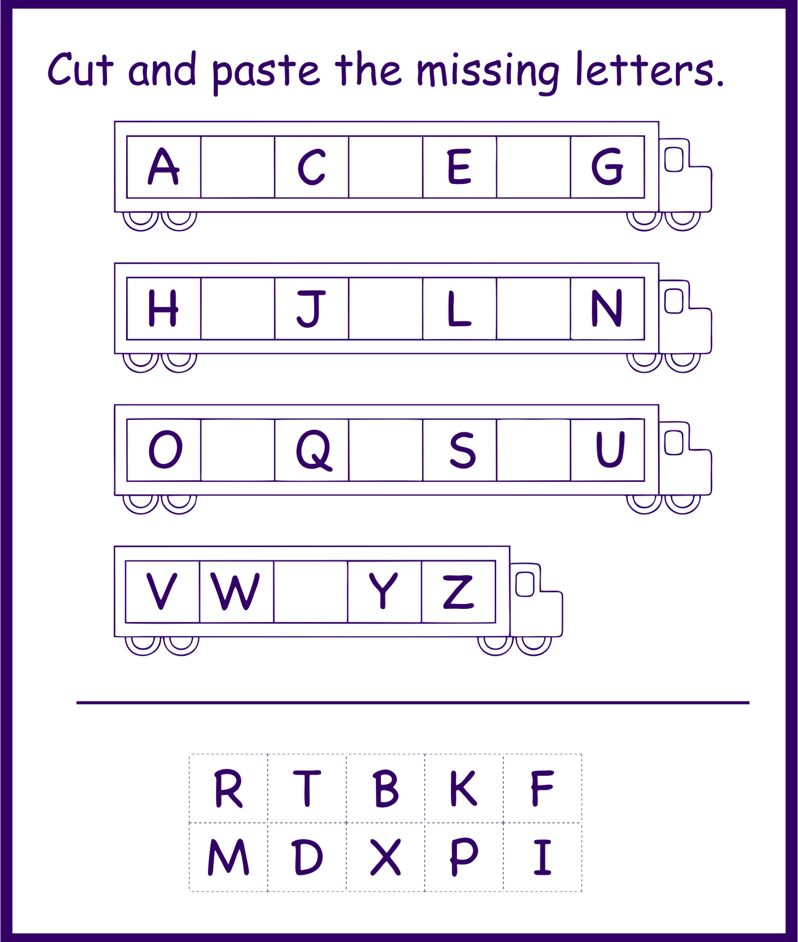 Free Printable Alphabet Worksheets Kindergatten Download Frrr