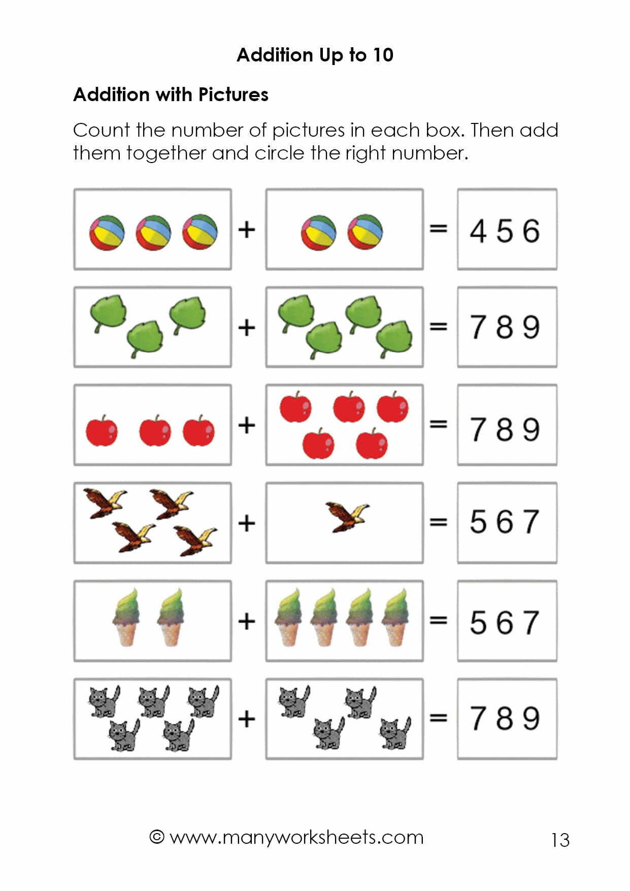 Simple Addition For Kindergarten Worksheets - WorksheetsCity